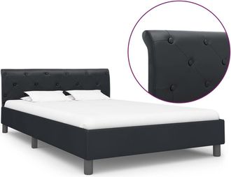 vidaXL Vidaxl - Estructura De Cama Sin Colch&oacute;n Cuero Sint&eacute;tico Negro 140x200cm