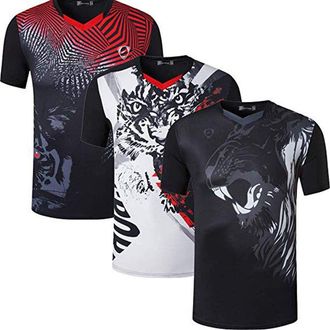 Jeansian Mens 3 Packs Sport Slim Short Sleeves Compression T-Shirt Tee LSL253_254_264_Black_M