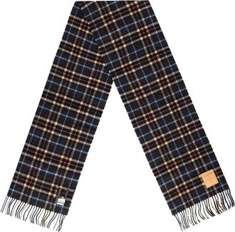 Ganni SCIARPA CHECK BLU GANNI