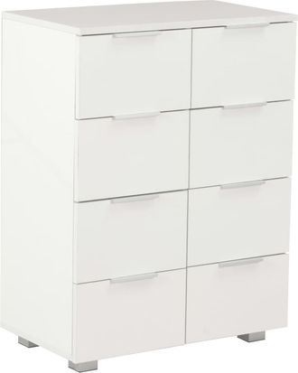 vidaXL Aparador De Madera De Ingenier&iacute;a Blanco Brillante 60x35x80 Cm Vidaxl