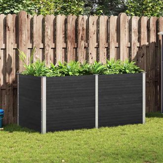 vidaXL Vidaxl - Arriate Elevado De Wpc Gris 200x100x91 Cm