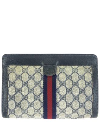 Gucci Vintage Gg Supreme Clutch (Authentic Pre-Loved)