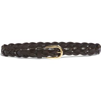 Madewell Braided Leather Belt in Dark Carob at Nordstrom Rack, Size X-Large/xx-Large