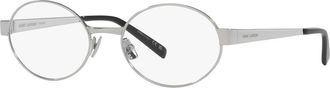 Saint Laurent 55mm Oval optical glasses in Silver at Nordstrom