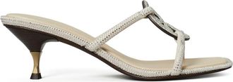 Tory Burch Miller 55mm kitten-heel sandals - women - Suede - 6 - Neutrals