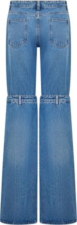 Coperni Womens Flared Jeans Blue Denim Cotton