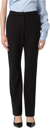 Karl Lagerfeld Broeken, Dames, Zwart, M, Straight Leg Dress Pants