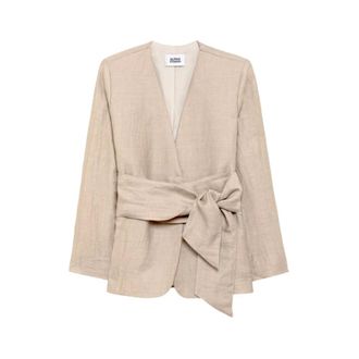Alpha Studio Blazers, female, Beige, Size: M Blazer in Lino
