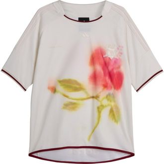 adidas x Wales Bonner Floral Footbal Jersey in Chalk White at Nordstrom, Size Xx-Large
