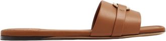 Ferragamo Leah Gancini Ornament Flat Sandals, Size 8.5 D