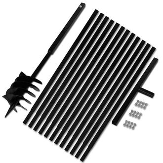 vidaXL Taladro De Tierra Con Mango 180 Mm Con Tubo De Extensi&oacute;n 13 M Acero Vidaxl
