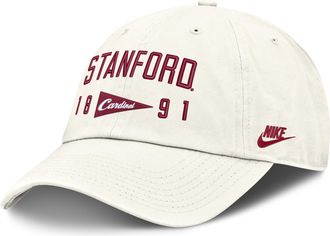 Nike Stanford Natural Club Nike Mens College Adjustable Hat in White | NC0111KSVV-3WA