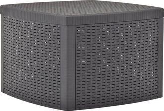 vidaXL Mesa Auxiliar De Pl&aacute;stico Color Moca 54x54x36,5 Cm Vidaxl