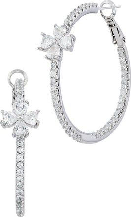 Savvy Cie Jewels Cz Hoop Earrings