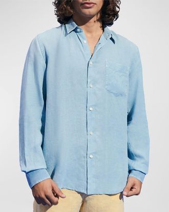 Vilebrequin Mens Linen Sport Shirt