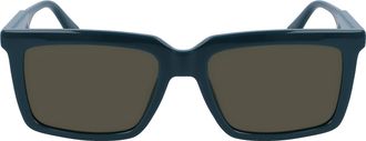 Calvin Klein Jeans Mens Sunglasses CKJ23607S - Green with Solid Green Lens
