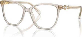 Swarovski 54mm Square optical glasses in Beige at Nordstrom