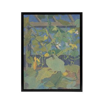 Artery8 Greenhouse Ornamental Gourds Framed Canvas Wall Art Print van Hoytema in Green | Size: W24 x H32