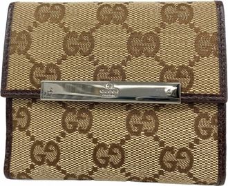 Gucci Brown Canvas Wallet (Bi-Fold) (Pre-Owned)