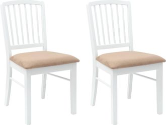 vidaXL Sillas De Comedor 2 Uds. Madera De Caucho S&oacute;lido Vidaxl
