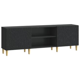 vidaXL Mueble De Tv 150 X 31 X 50 Cm Negro Madera De Ingenier&iacute;a Vidaxl