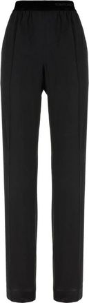 Tom Ford Stretch Zijde Satijnen PJ Broek - Dames - Straight fit broeken - Zwart - L - Satijn - Broeken