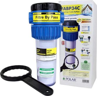 Polar Fbp34c Filtro De Barro De 3/4 Con Bypass Integrado Y Llave Cuadrada