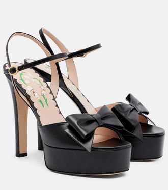 Valentino Garavani Sandali platform Bowow in pelle
