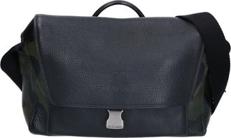 Coach Black Khaki Leather Shoulder Bag (Pre-Owned)