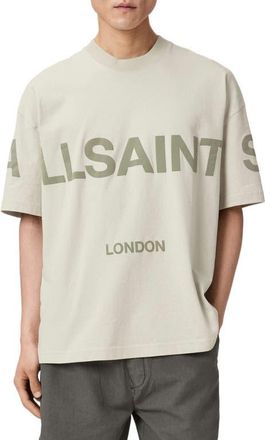 AllSaints Biggy Logo Graphic T-Shirt in Powdered Green at Nordstrom, Size Xx-Large