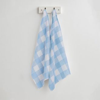 Solino Home Linen Kitchen Towels - Buffalo Check in Blue Bell at Nordstrom, Size Small
