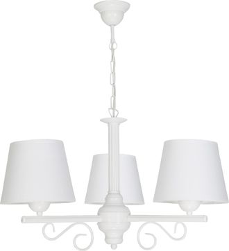 OEM L&aacute;mpara De Techo Colgante Blanca Con Acabado Dorado Antiguo Y Pantalla Blanca Nomada 14-752