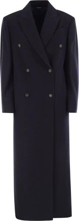 Brunello Cucinelli Cappotto doppiopetto - Blu
