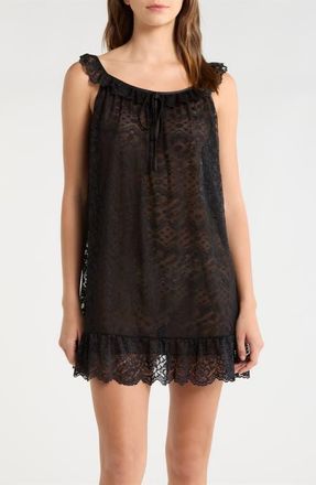 Kilo Brava Embroidered Slip in Black at Nordstrom, Size 3X-Large