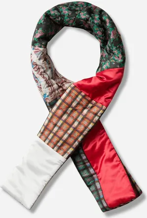 Dries Van Noten Patchwork Jacquard Scarf Green