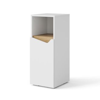Vicco Armario Mediano Marelle, Blanco, 30 X 74.5 Cm Con Puerta Y Compartimento Abierto