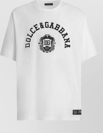 Dolce & Gabbana crew neck silk nylon blend t shirt