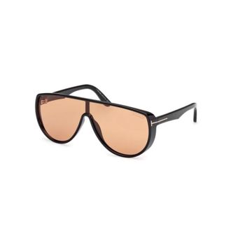 Tom Ford Accessoires, Heren, Zwart, ONE Size, Stijlvolle zonnebril bruin fotochromatisch wraparound zwart