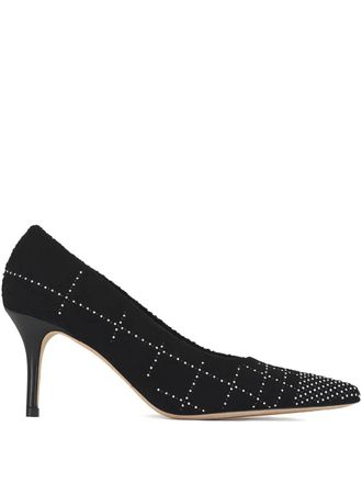 Arteana Perla embellishment pumps - women - Calf Leather/Tweed/Calf Leather - 36.5 - Black