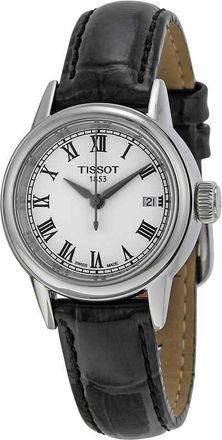 Tissot Carson White Dial Black Leather Ladies Watch T0852101601300