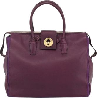 Saint Laurent Pre-owned Handbags, female, Purple, Size: ONE SIZE Pre-owned Bicolor Muse Two Cabas