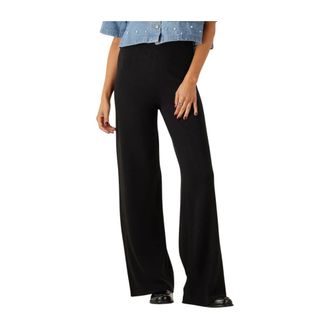 Y.A.S Y.a.s, Broeken, Dames, Zwart, XL, Zwarte Gebreide Broek voor Stijlvolle Herfst/Winter