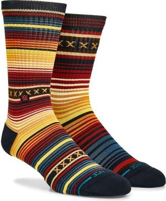 Stance Curren Parks Cotton Blend Crew Socks in Navy at Nordstrom, Size Large