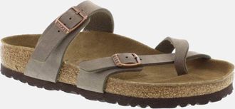 Birkenstock Womens Mayari Regular Fit Stone 071071 - Grey Canvas - Size UK 4.5