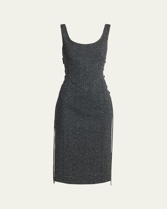 Alexander McQueen Sleeveless Laced Sheath Dress