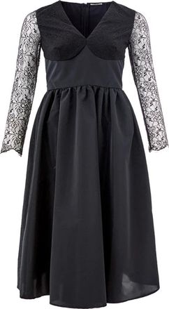 Lardini Lange Jurk met Kantdetails - Dames - Casual kleedjes - Zwart - S - Kleedjes