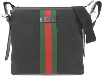 Gucci Pre-owned Cross Body Bags, female, Black, Size: ONE SIZE Pre-owned Fabric gucci-bags