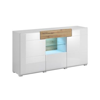 Petits Meubles Buf&eacute; 3 puertas 1 caj&oacute;n tableros de aglomerado laminados blanco