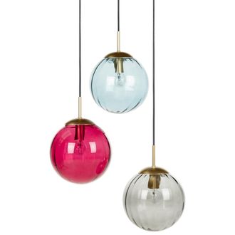 Beliani Beliani - L&aacute;mpara Colgante L&aacute;mpara De Techo Metal Hierro Vidrio Sala De Estar Moderna Estilo Glamuroso Multicolor Kangaroo