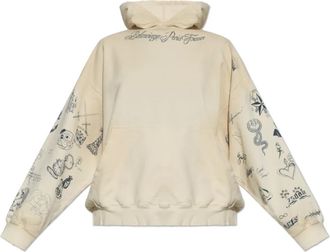 Balenciaga Hoodies & sweatvesten, Dames, Beige, S, Katoen, The Hoodie
